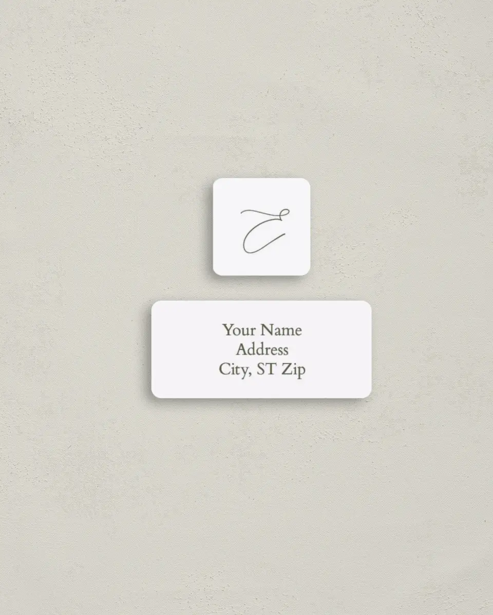 This is a 2¼" x 1" Labels; 1" x 1" Seals Return Address Label called Willowmere printed in full color