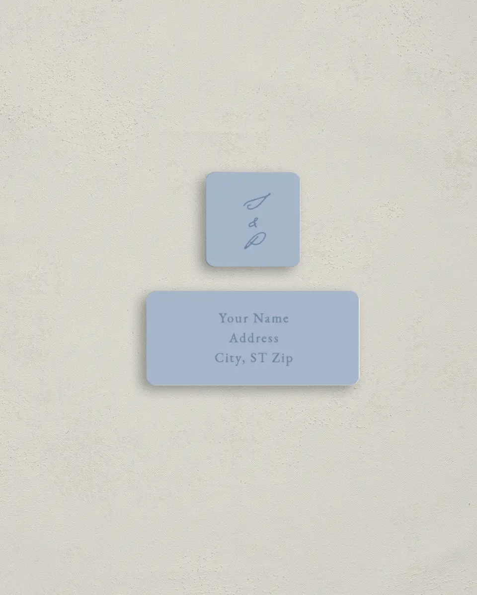 This is a 2¼" x 1" Labels; 1" x 1" Seals Return Address Label called Rosewood printed in full color