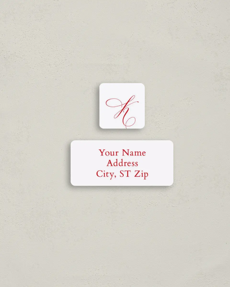 This is a 2¼" x 1" Labels; 1" x 1" Seals Return Address Label called Little More Joy printed in full color