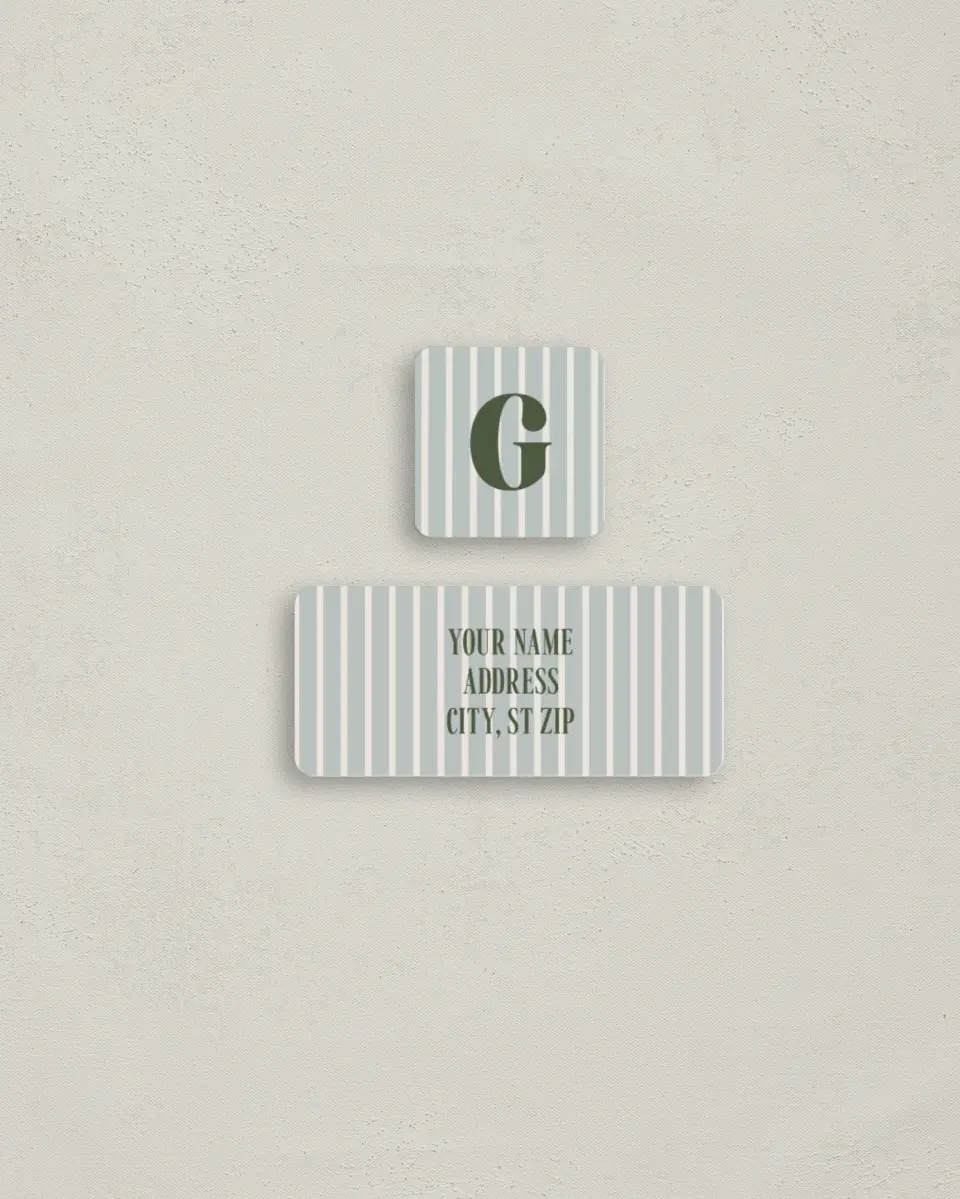This is a 2¼" x 1" Labels; 1" x 1" Seals Return Address Label called Joy and Love printed in full color