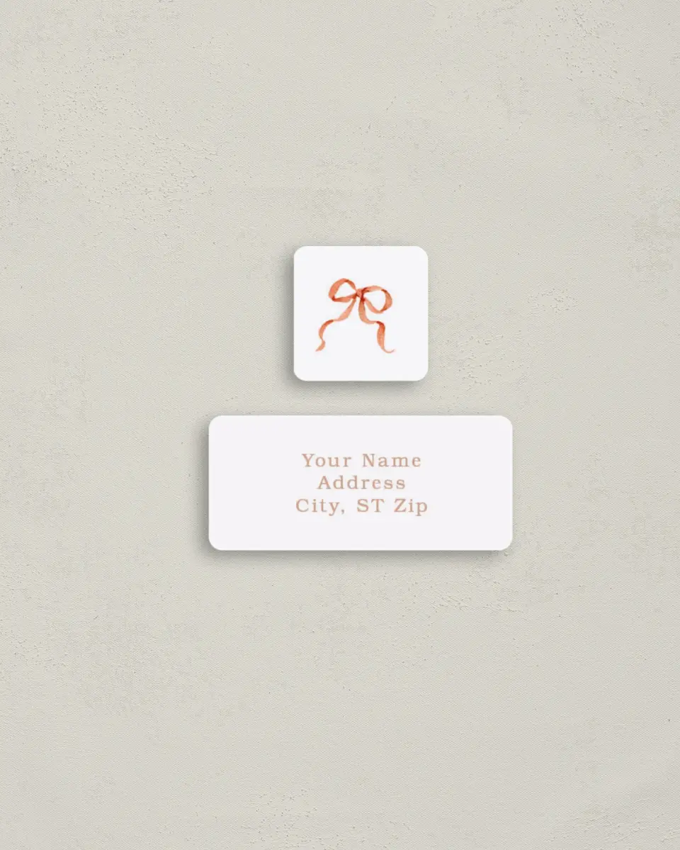 This is a 2¼" x 1" Labels; 1" x 1" Seals Return Address Label called Joyful Tidings printed in full color