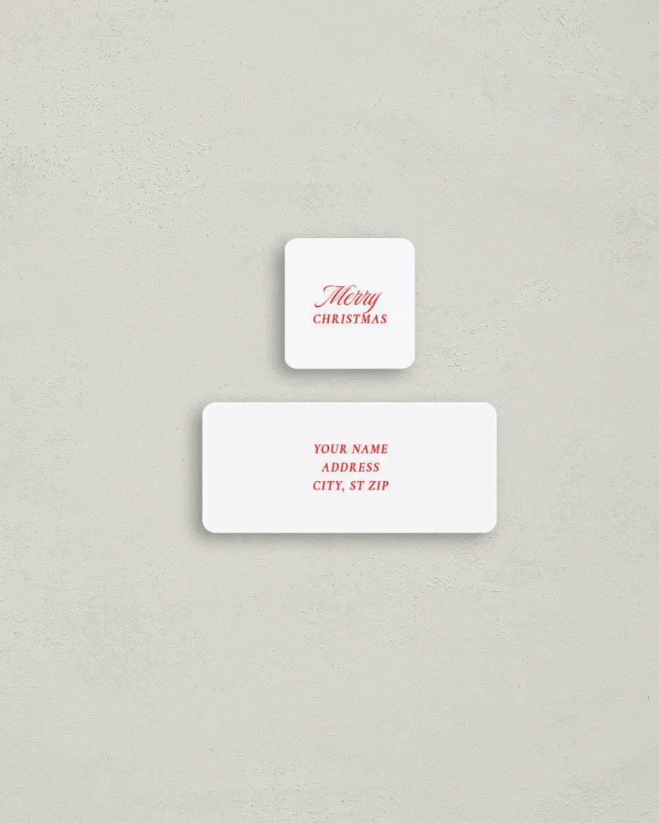 This is a 2¼" x 1" Labels; 1" x 1" Seals Return Address Label called Our Favorite Things printed in full color