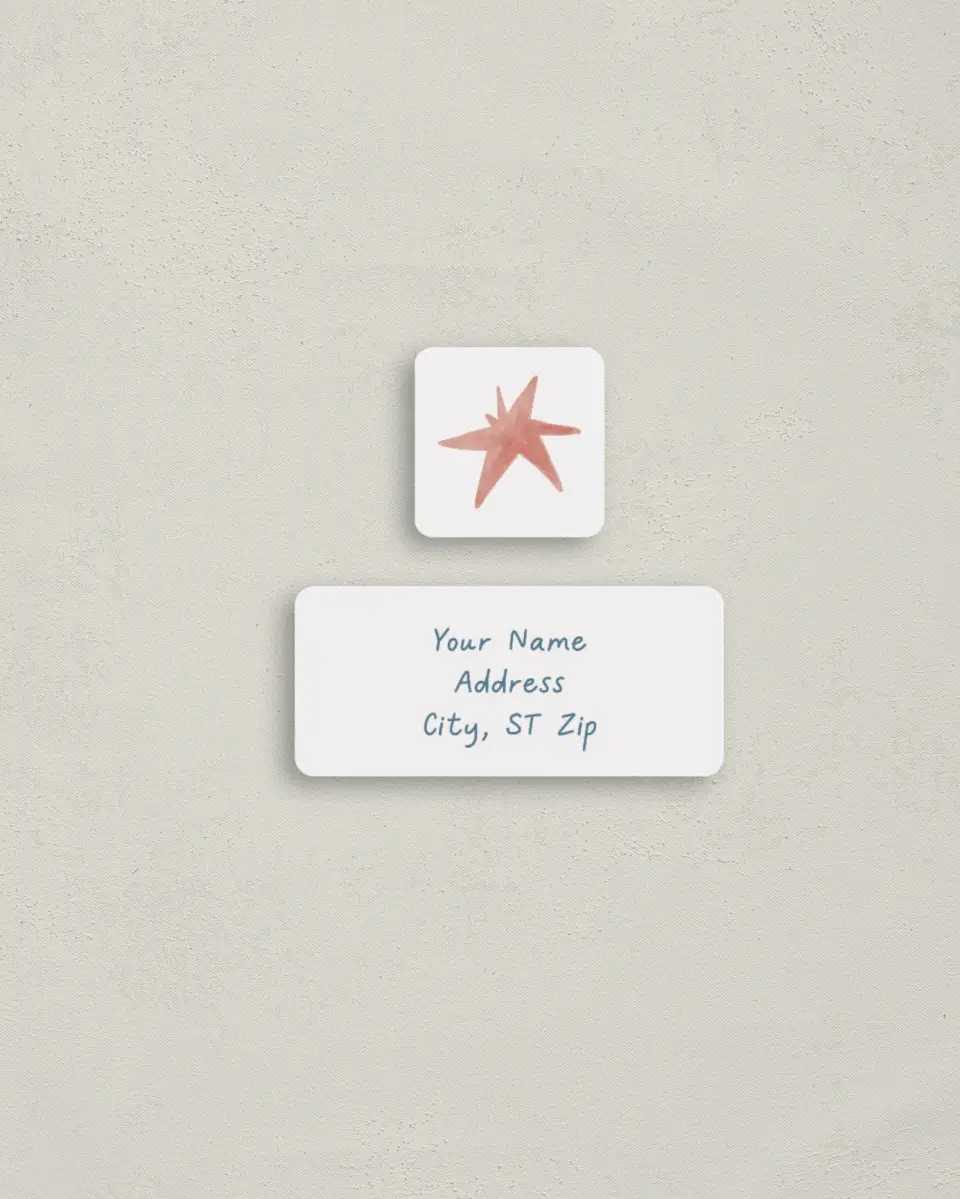 This is a 2¼" x 1" Labels; 1" x 1" Seals Return Address Label called Joy Filled Christmas printed in full color