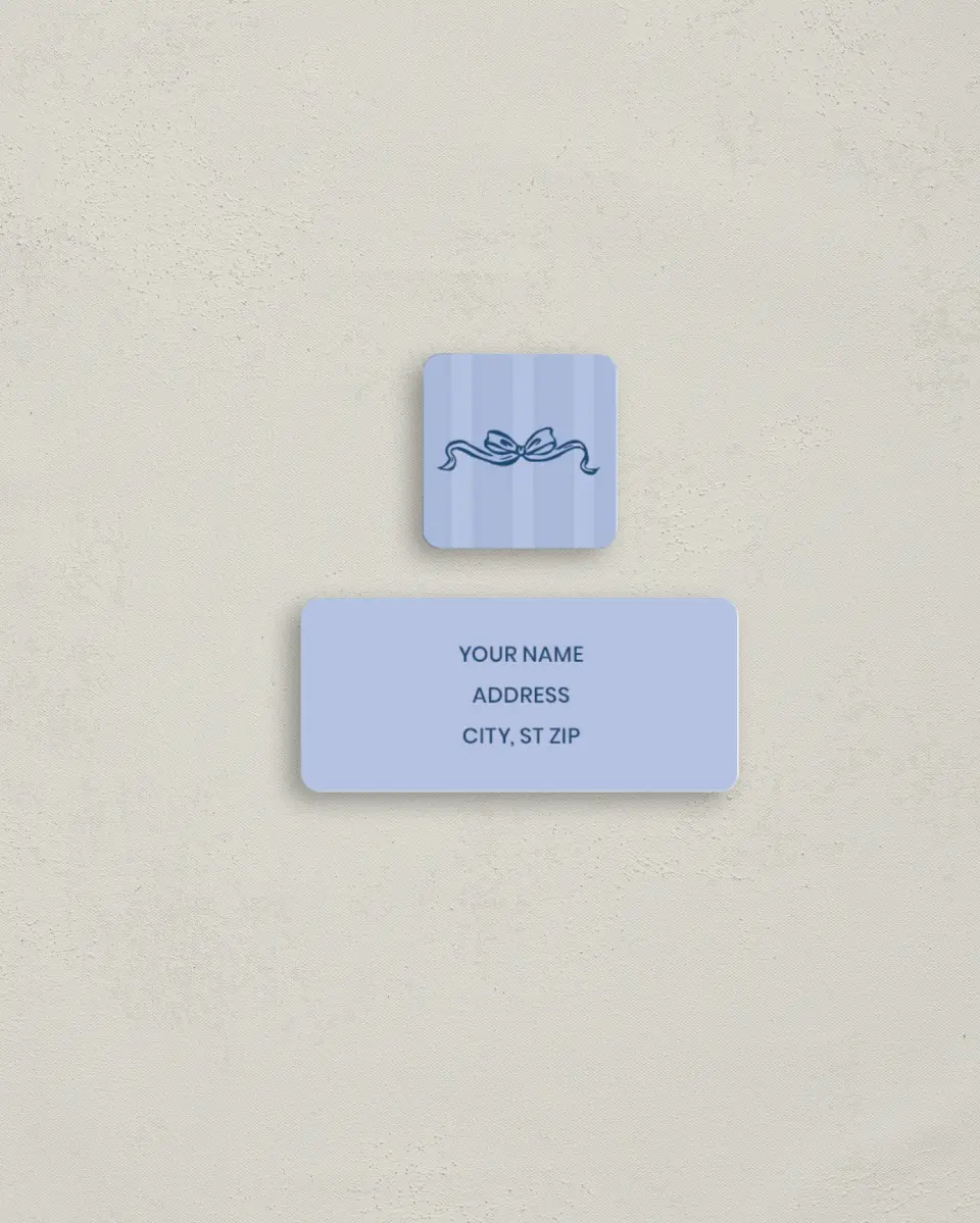 This is a 2¼" x 1" Labels; 1" x 1" Seals Return Address Label called Fur Wishes printed in full color