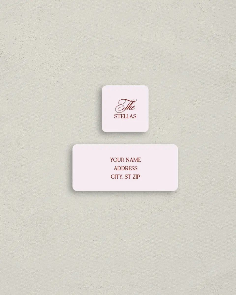 This is a 2¼" x 1" Labels; 1" x 1" Seals Return Address Label called All is Bright printed in full color