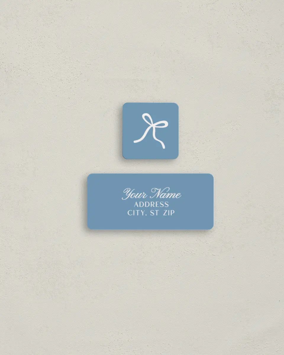 This is a 2¼" x 1" Labels; 1" x 1" Seals Return Address Label called Holiday Glow printed in full color