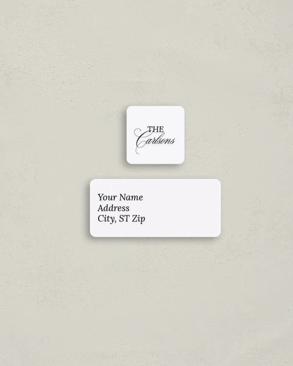 This is a 2¼" x 1" Labels; 1" x 1" Seals Return Address Label called Home Sweet Holiday printed in full color
