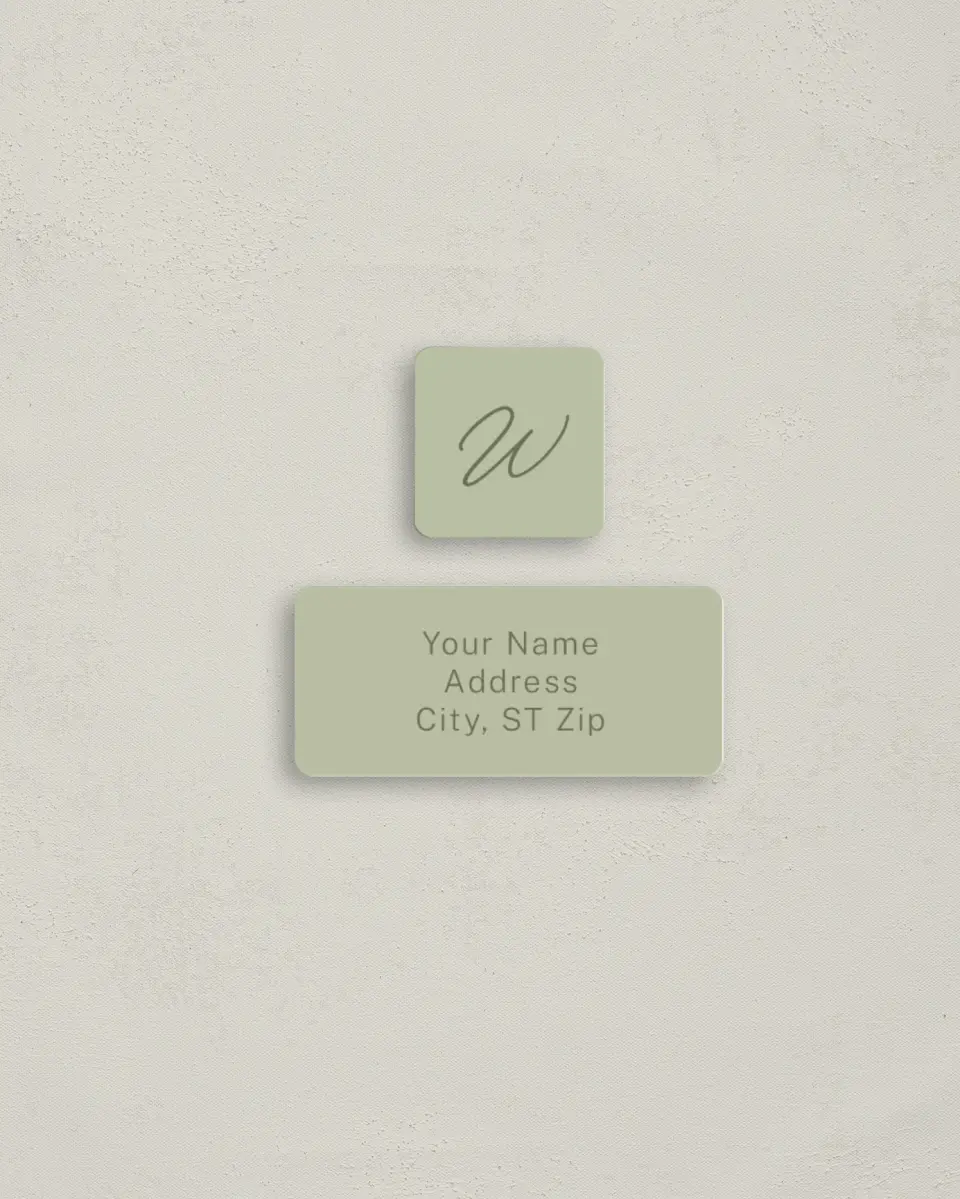 This is a 2¼" x 1" Labels; 1" x 1" Seals Return Address Label called Season to Move printed in full color