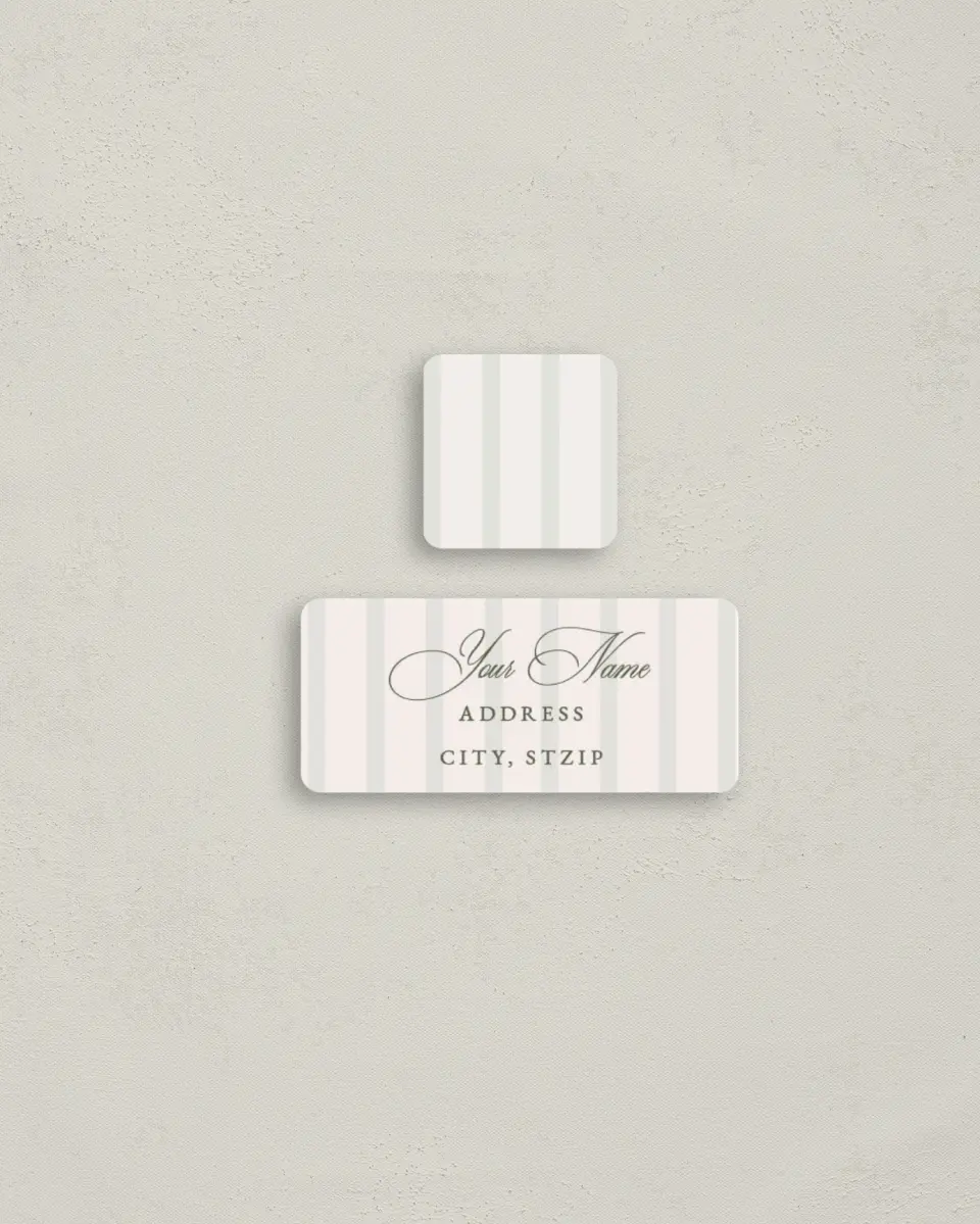 This is a 2¼" x 1" Labels; 1" x 1" Seals Return Address Label called New Abode printed in full color