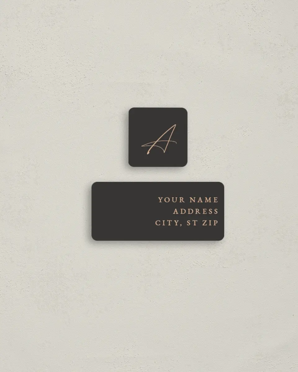 This is a 2¼" x 1" Labels; 1" x 1" Seals Return Address Label called Cozy Plaid printed in full color