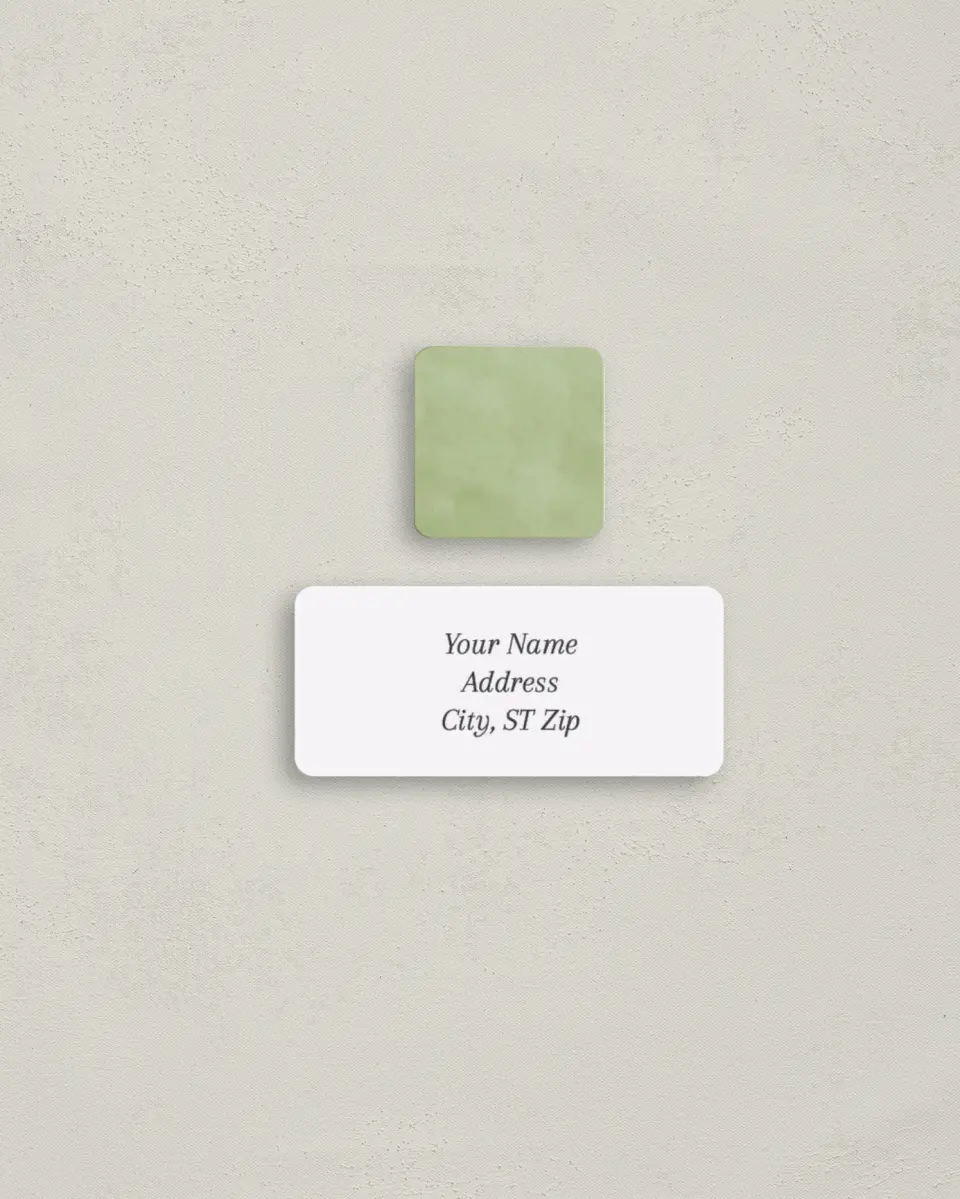 This is a 2¼" x 1" Labels; 1" x 1" Seals Return Address Label called Perfect Peace printed in full color