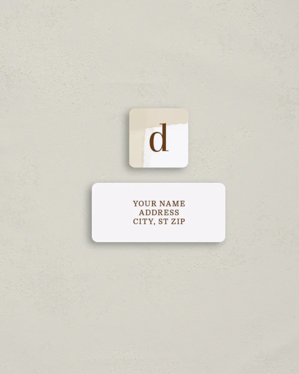 This is a 2¼" x 1" Labels; 1" x 1" Seals Return Address Label called Watercolor Wonderland printed in full color