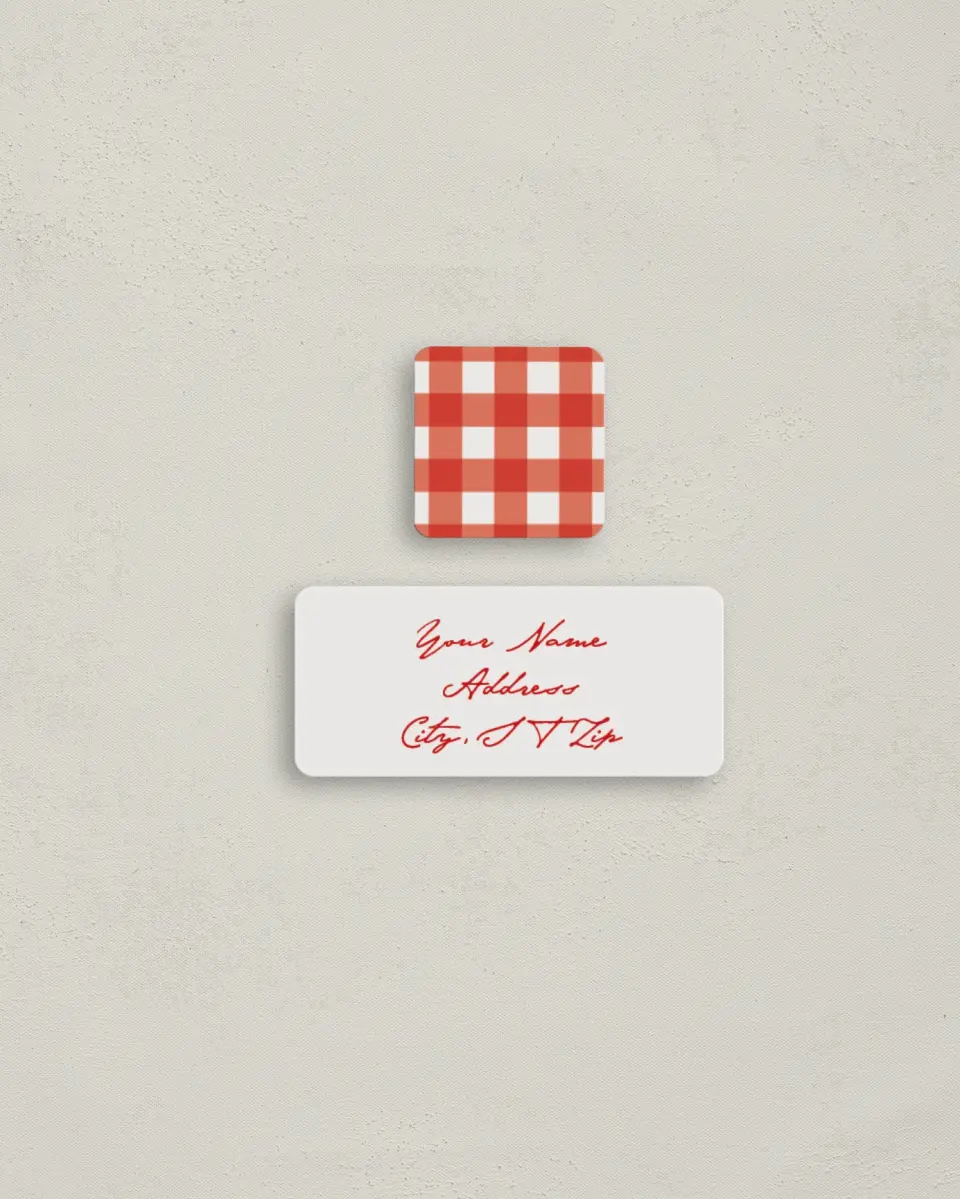 This is a 2¼" x 1" Labels; 1" x 1" Seals Return Address Label called With All Our Love printed in full color