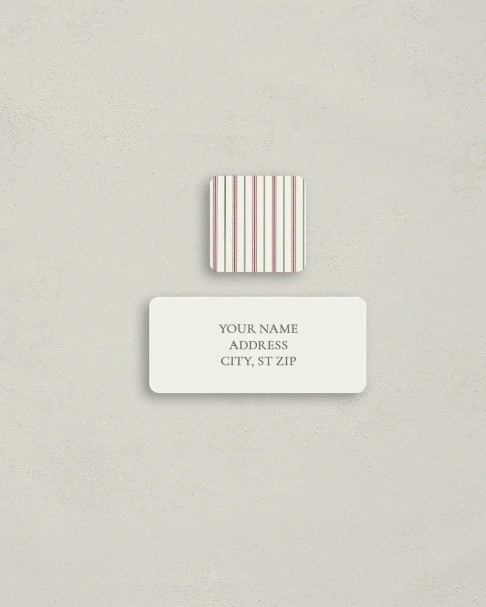 This is a 2¼" x 1" Labels; 1" x 1" Seals Return Address Label called Vintage Yuletide printed in full color