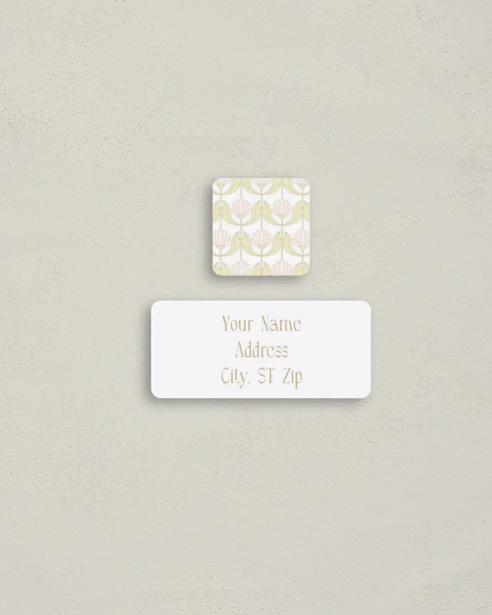 This is a 2¼" x 1" Labels; 1" x 1" Seals Bachelorette Party Accessorie called Gatsby and The Girls printed in full color