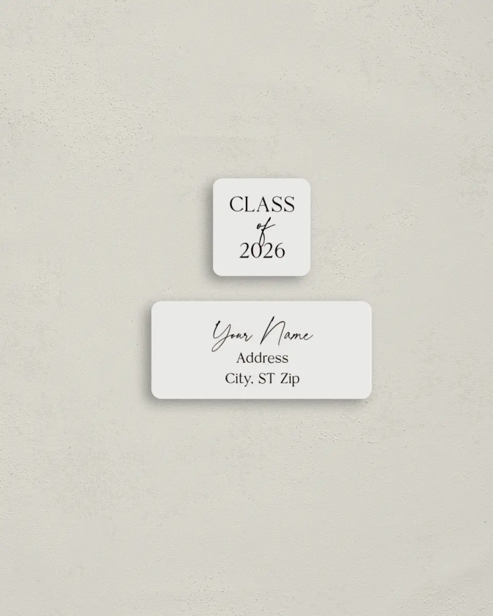 This is a 2¼" x 1" Labels; 1" x 1" Seals Return Address Label called Effortless Edge printed in full color