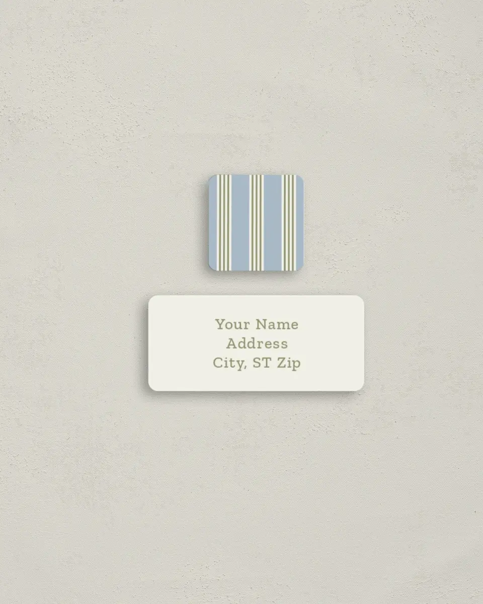 This is a 2¼" x 1" Labels; 1" x 1" Seals Return Address Label called Framed in Excellence printed in full color
