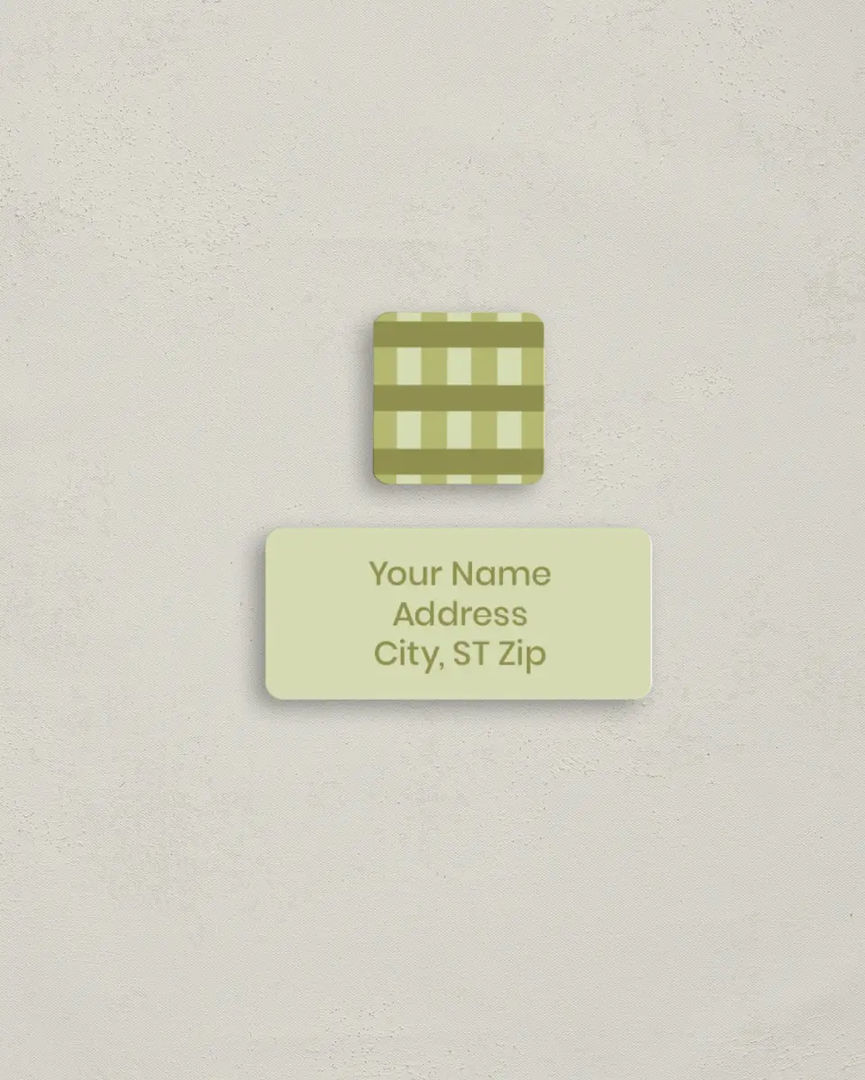 This is a 2¼" x 1" Labels; 1" x 1" Seals Return Address Label called Ivy Bound printed in full color