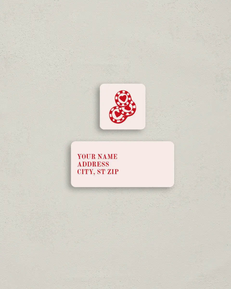 This is a 2¼" x 1" Labels; 1" x 1" Seals Bachelorette Party Accessorie called Vegas Before the Vows printed in full color