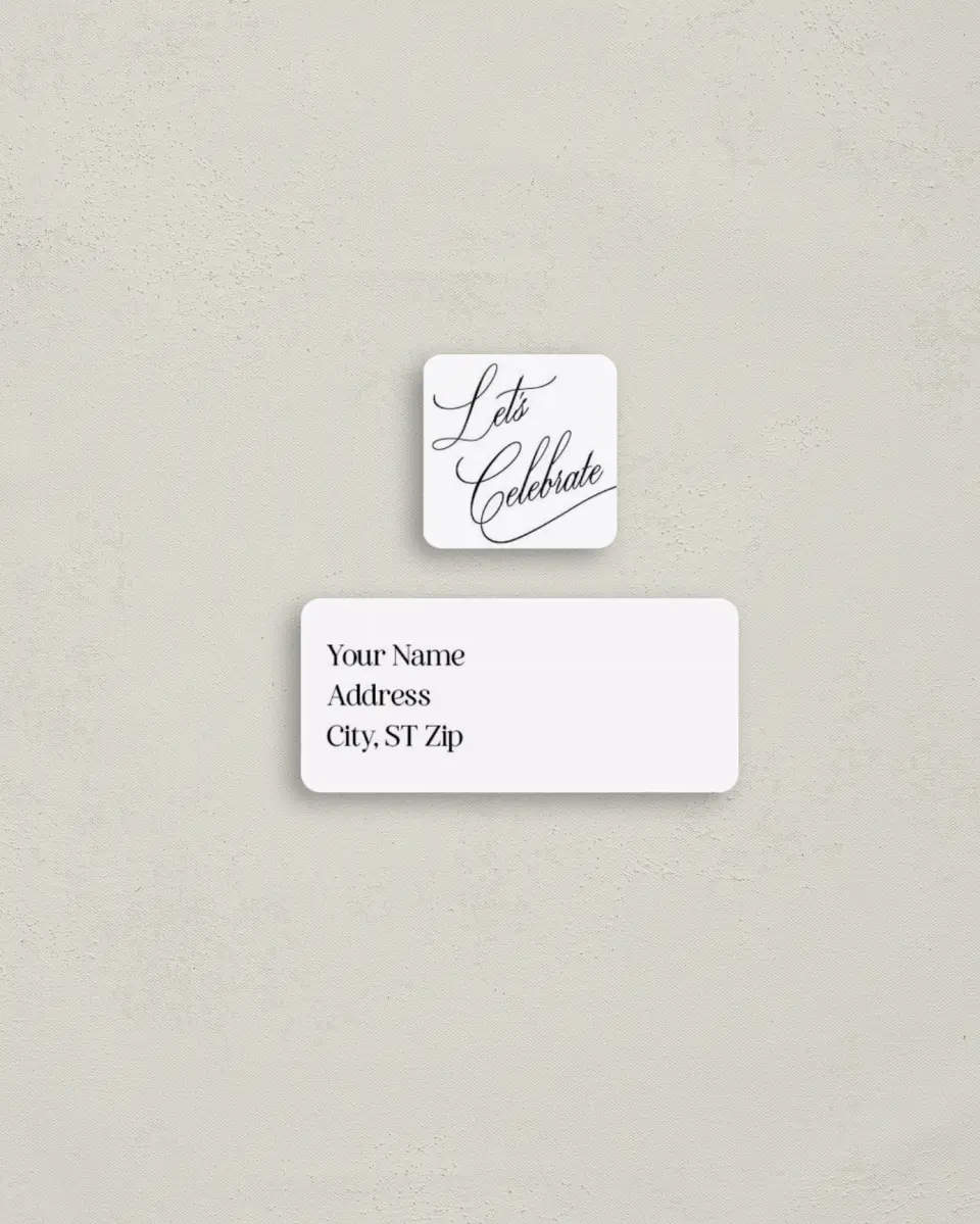 This is a 2¼" x 1" Labels; 1" x 1" Seals Return Address Label called Smart & Classy printed in full color