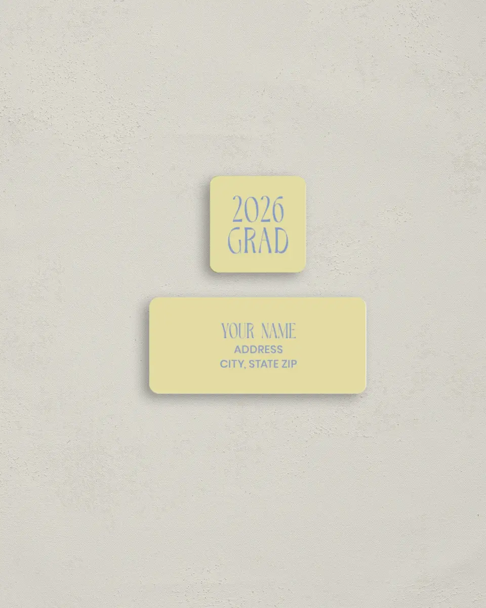 This is a 2¼" x 1" Labels; 1" x 1" Seals Return Address Label called Funky Colorful Cute printed in full color