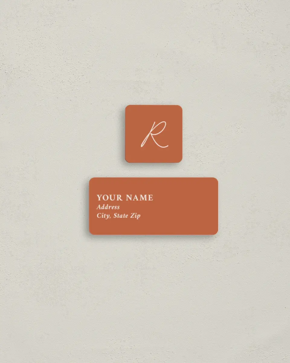 This is a 2¼" x 1" Labels; 1" x 1" Seals Return Address Label called Wholesome Grad printed in full color