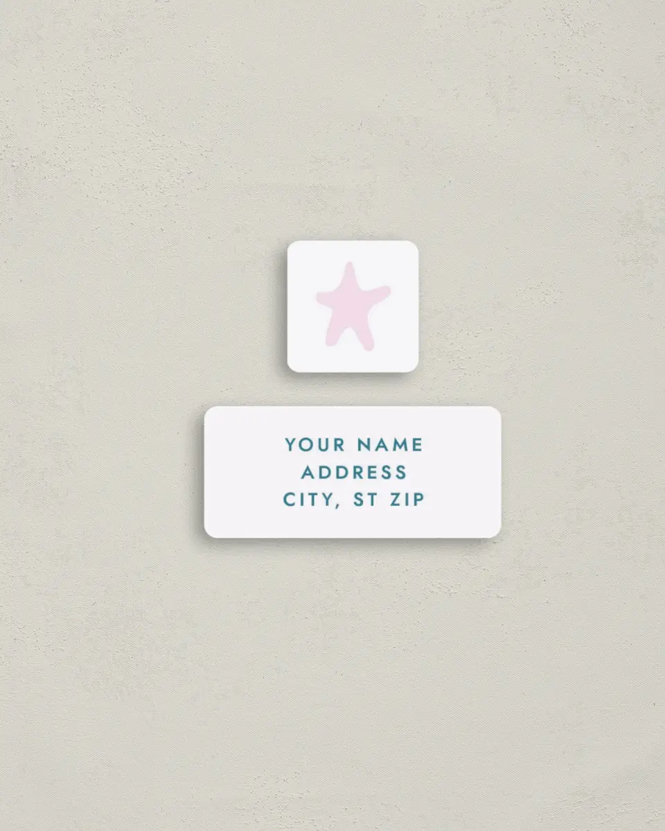 This is a 2¼" x 1" Labels; 1" x 1" Seals Return Address Label called Fun Grad printed in full color