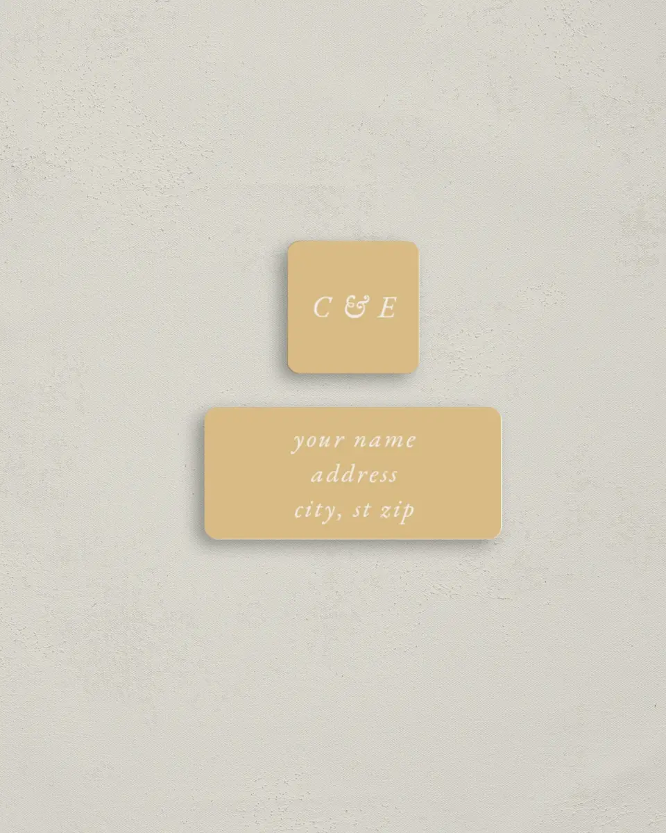 This is a 2¼" x 1" Labels; 1" x 1" Seals Return Address Label called Lovely Frame printed in full color