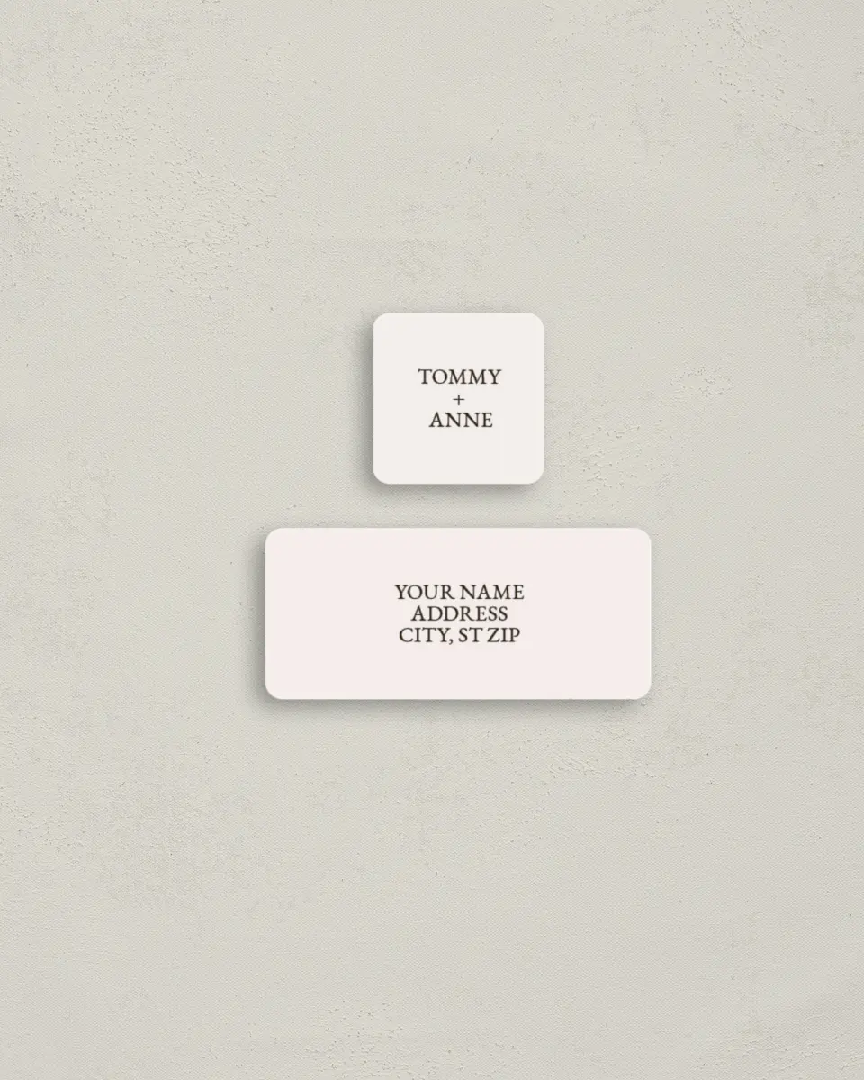 This is a 2¼" x 1" Labels; 1" x 1" Seals Return Address Label called Vintage Paper printed in full color