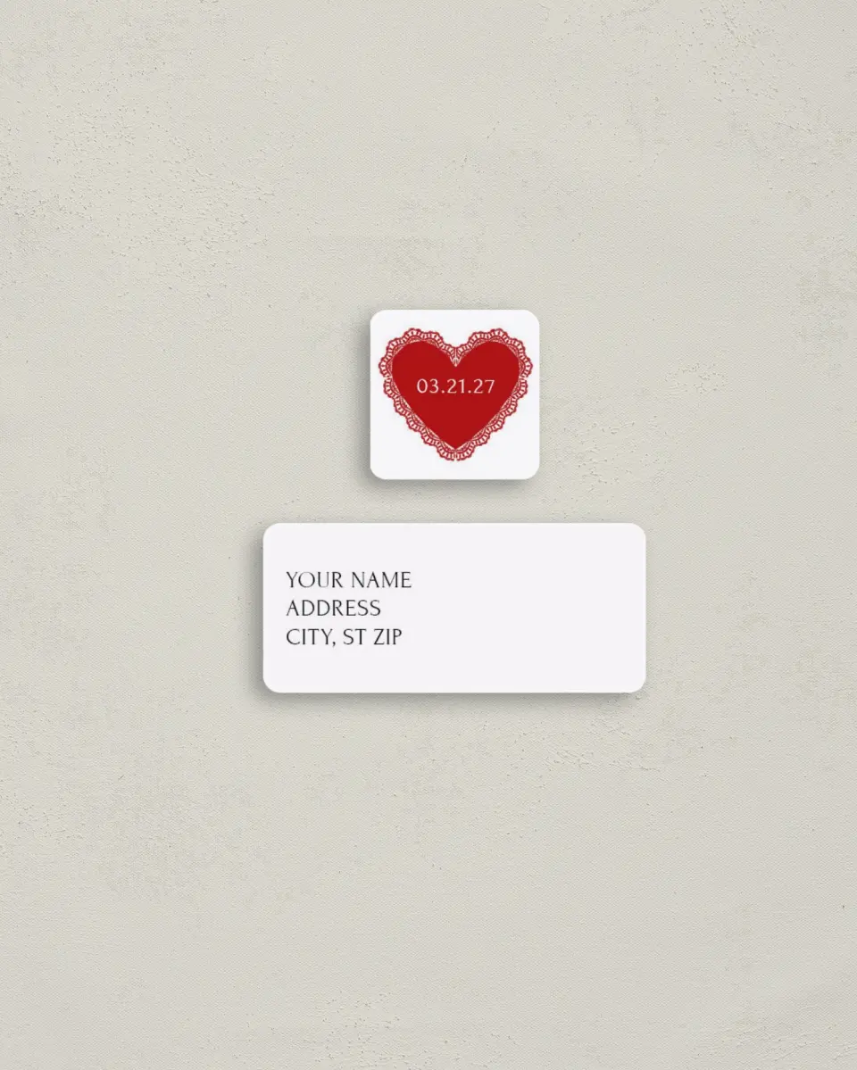 This is a 2¼" x 1" Labels; 1" x 1" Seals Return Address Label called Elevated Vegas printed in full color
