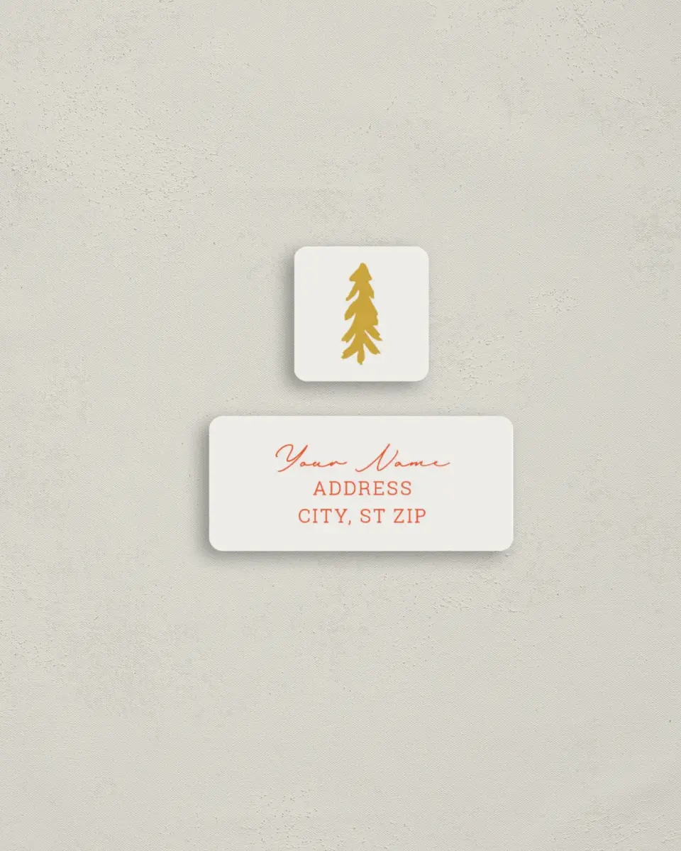 This is a 2¼" x 1" Labels; 1" x 1" Seals Return Address Label called Festive Fun printed in full color