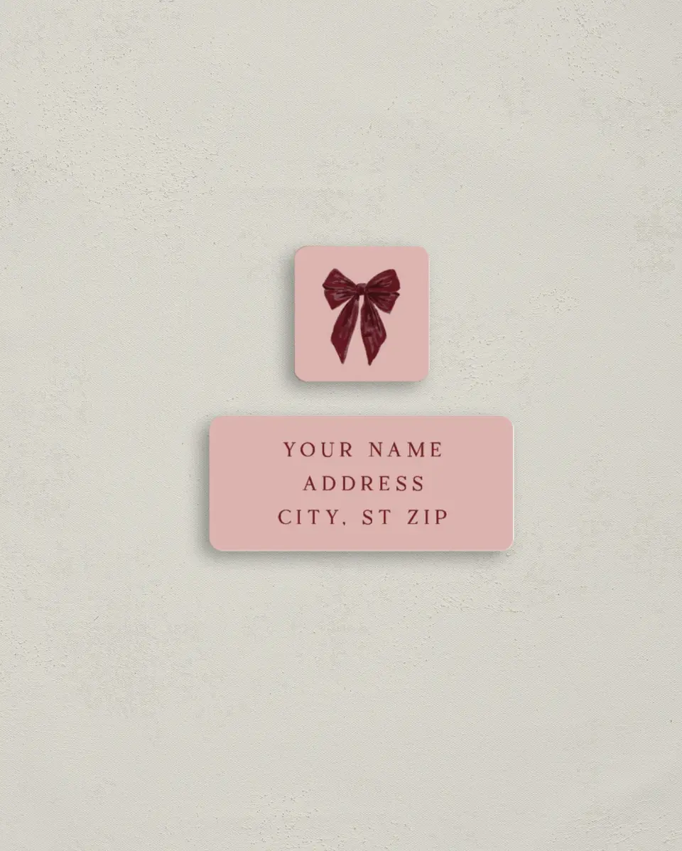 This is a 2¼" x 1" Labels; 1" x 1" Seals Return Address Label called Folk Filigree printed in full color