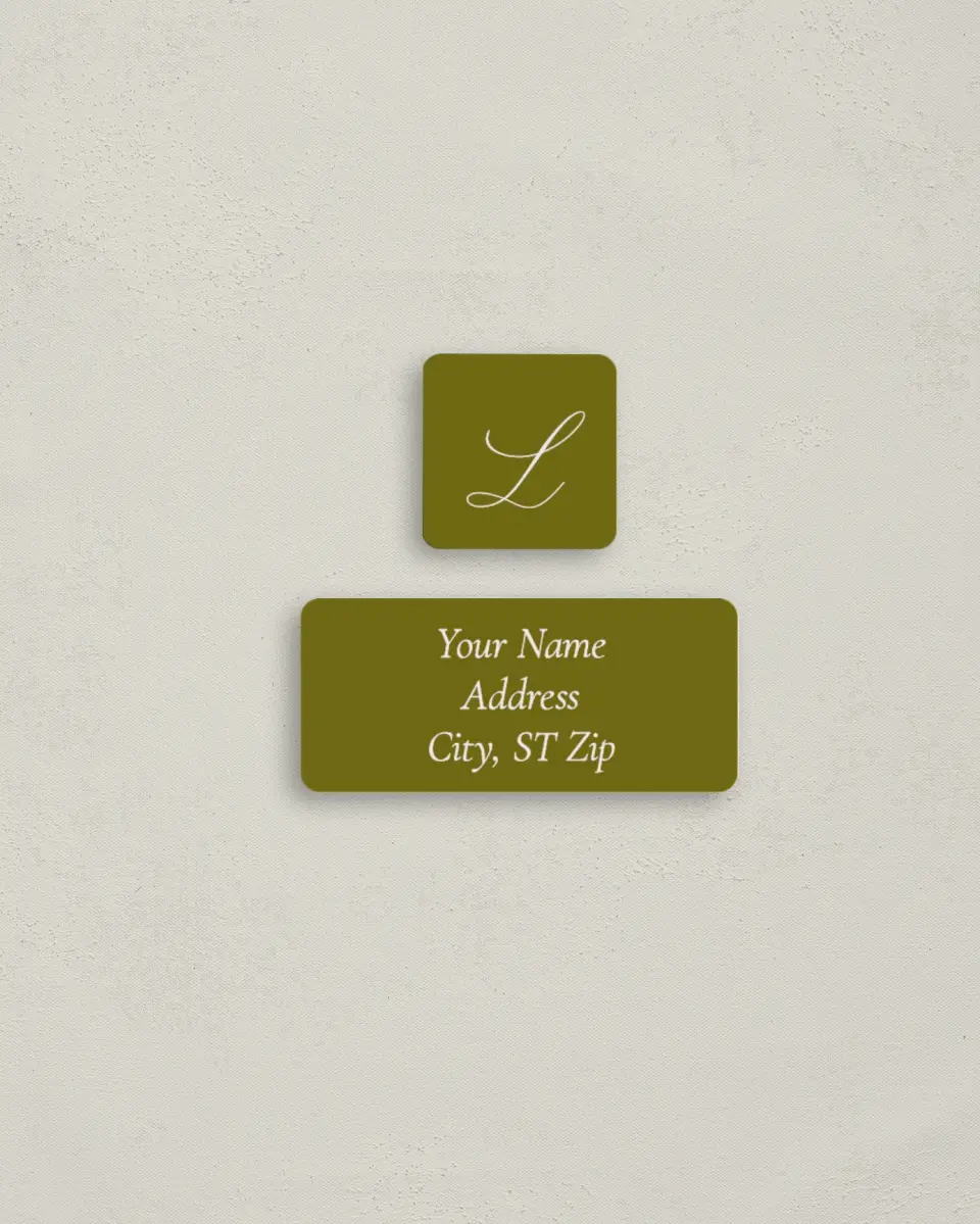 This is a 2¼" x 1" Labels; 1" x 1" Seals Return Address Label called Vintage Keepsake printed in full color