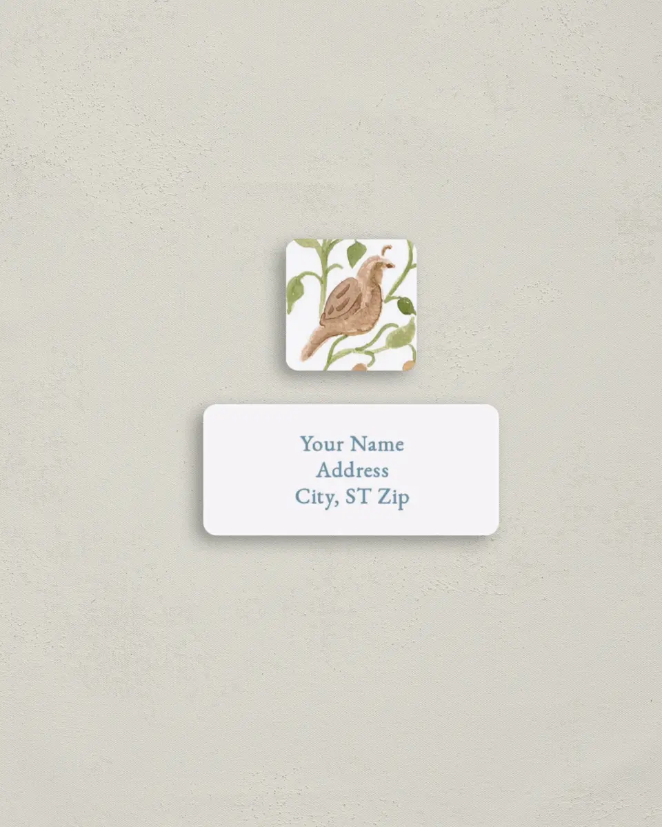 This is a 2¼" x 1" Labels; 1" x 1" Seals Return Address Label called 12 Days of Christmas printed in full color