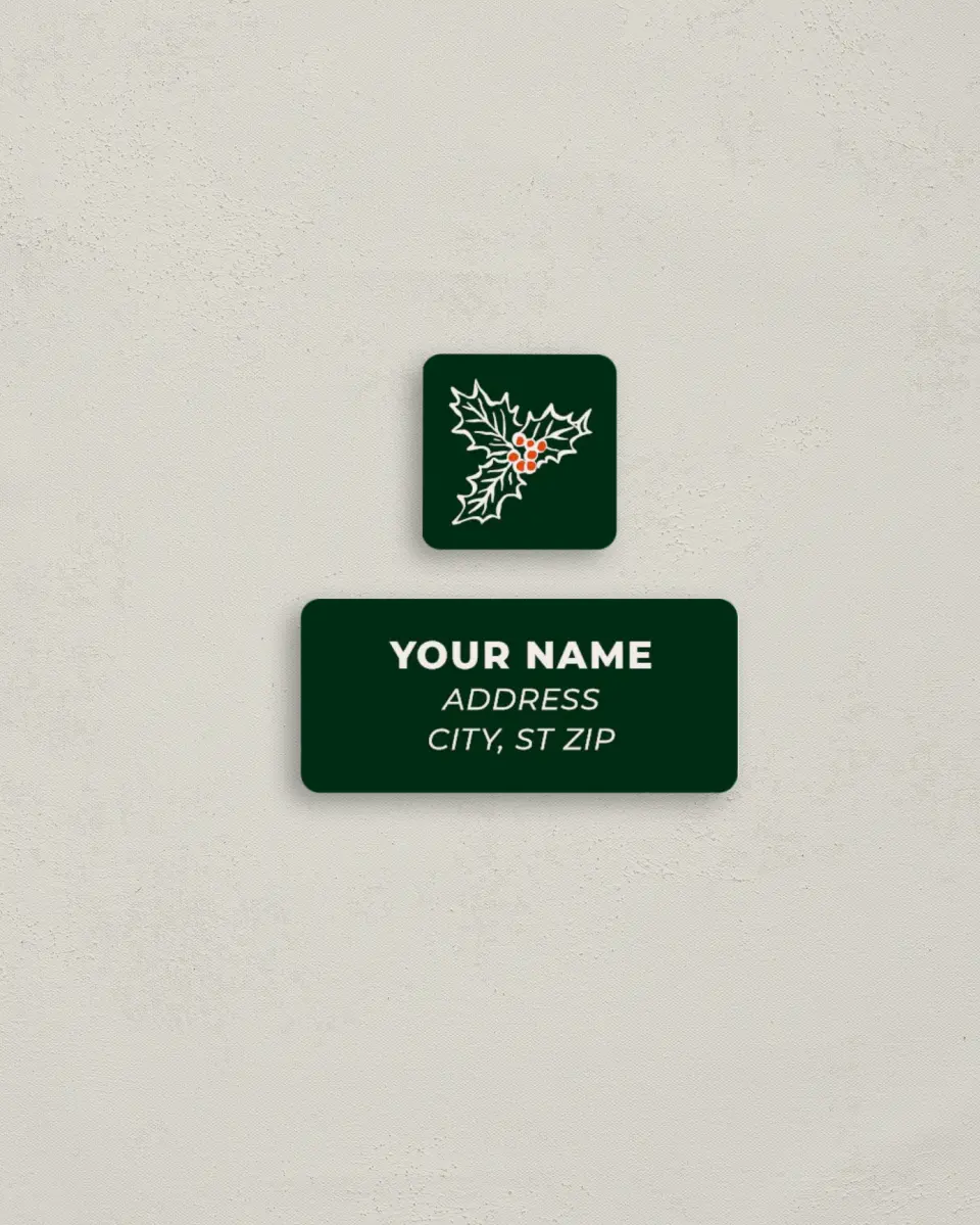 This is a 2¼" x 1" Labels; 1" x 1" Seals Return Address Label called Corporate Celebration printed in full color