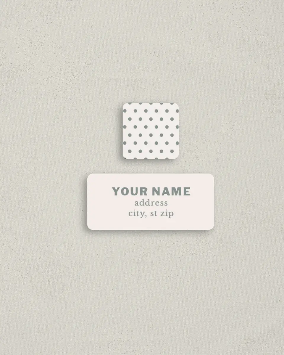 This is a 2¼" x 1" Labels; 1" x 1" Seals Return Address Label called Chic Holiday printed in full color