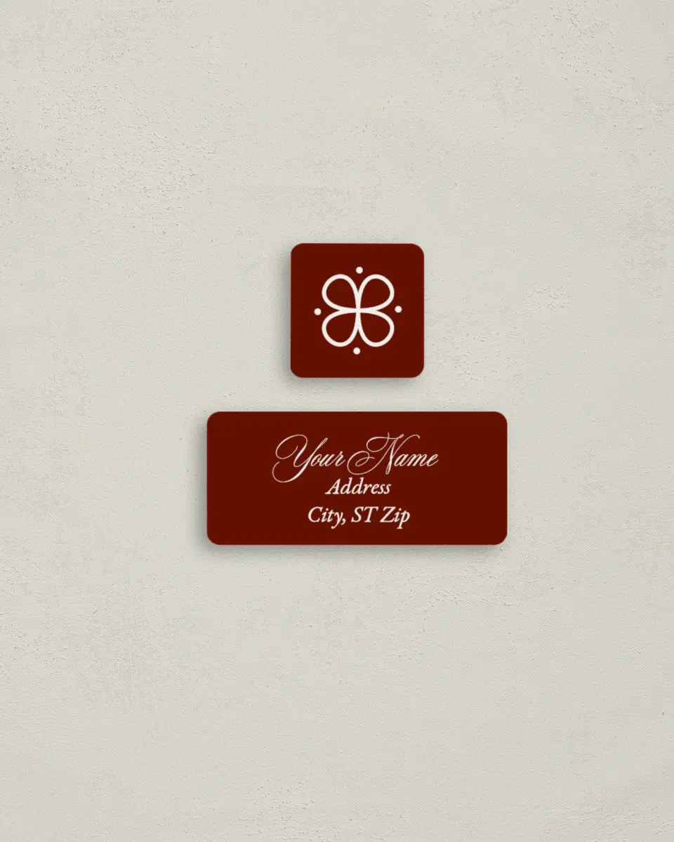 This is a 2¼" x 1" Labels; 1" x 1" Seals Return Address Label called Detailed Deal printed in full color