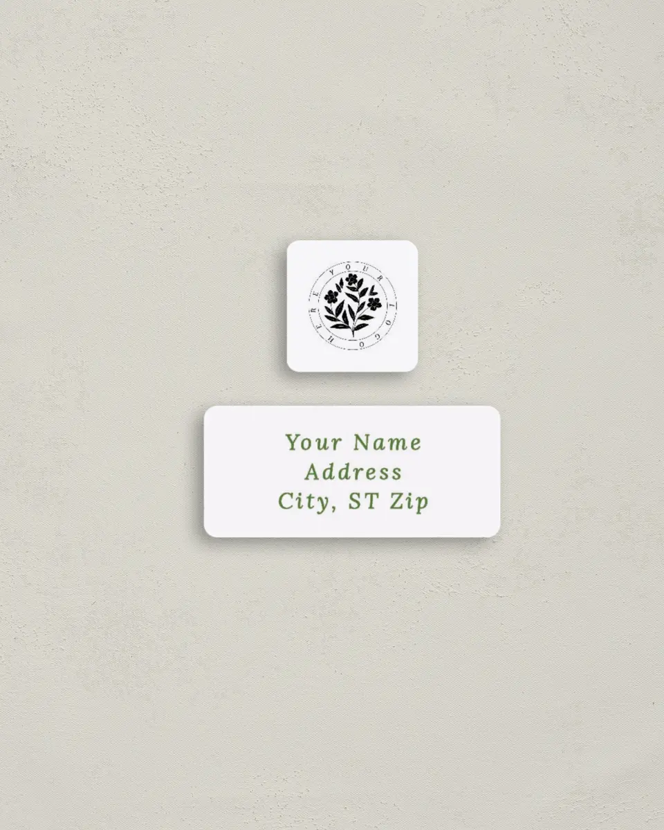 This is a 2¼" x 1" Labels; 1" x 1" Seals Return Address Label called A Wonderful Year printed in full color
