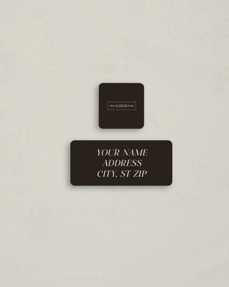 This is a 2¼" x 1" Labels; 1" x 1" Seals Return Address Label called Business Partners printed in full color