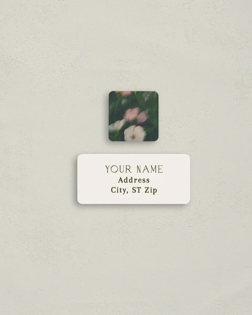 This is a 2¼" x 1" Labels; 1" x 1" Seals Return Address Label called The Bethany printed in full color