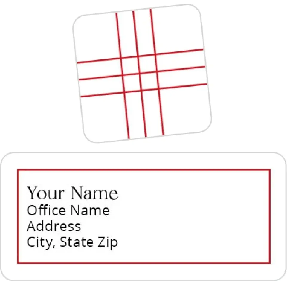 This is a 2¼" x 1" Labels; 1" x 1" Seals Return Address Label called Simple and Streamlined printed in full color