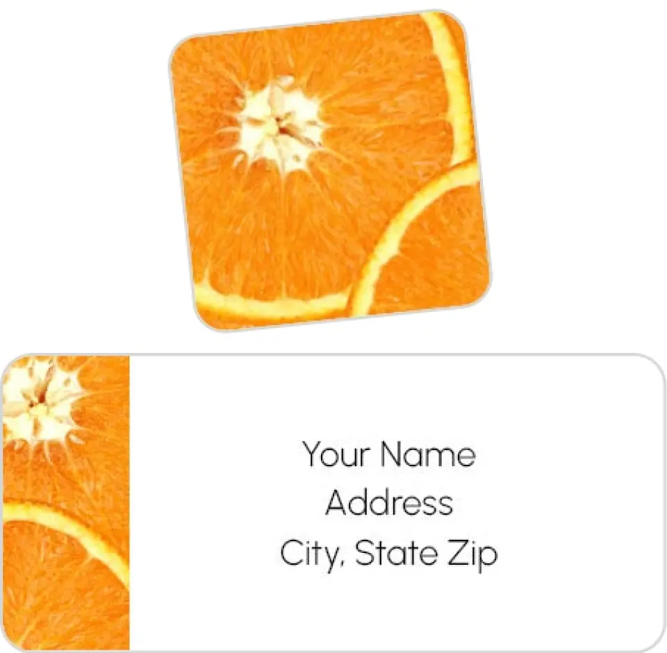 This is a 2¼" x 1" Labels; 1" x 1" Seals Return Address Label called Healthy Recipes printed in full color