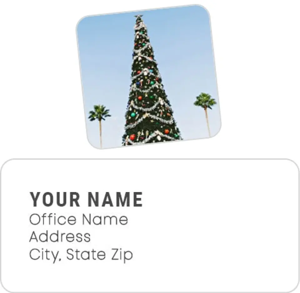 This is a 2¼" x 1" Labels; 1" x 1" Seals Return Address Labels & Seal Set called Destination : Beach printed in full color