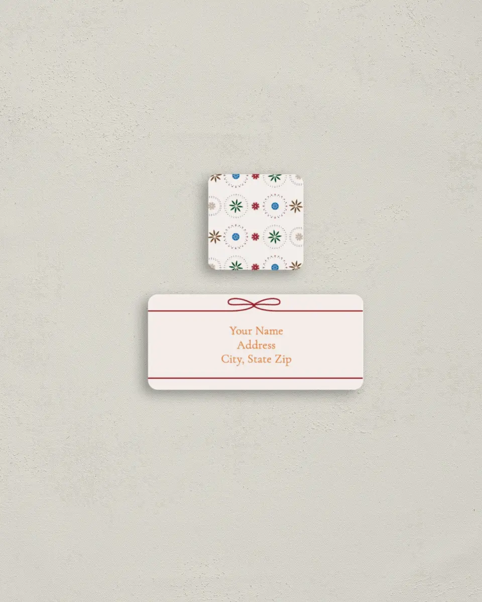 This is a 2¼" x 1" Labels; 1" x 1" Seals Return Address Label called Special Gift printed in full color