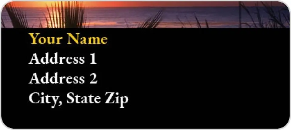 This is a 1" x 2¼" Address Label called Sunset printed in full color