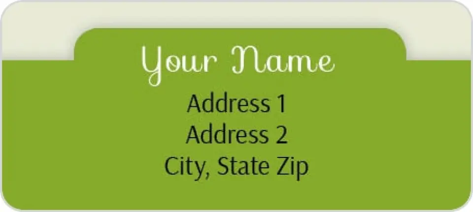 This is a 1" x 2¼" Address Label called Name Tab printed in full color