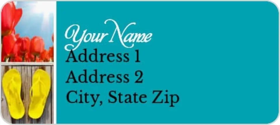 This is a 1" x 2¼" Address Label called Stunning Snapshots printed in full color