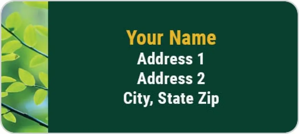 This is a 1" x 2¼" Address Label called Four Seasons, Important Dates printed in full color