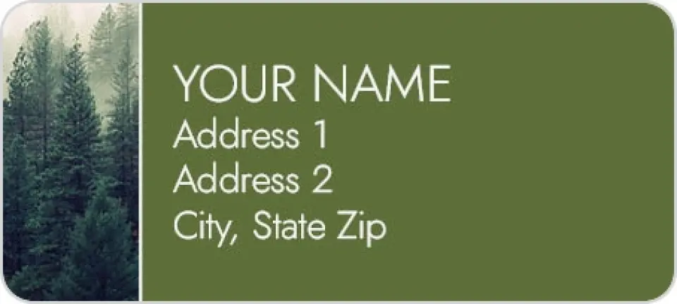 This is a 1" x 2¼" Address Label called Natural Living printed in full color