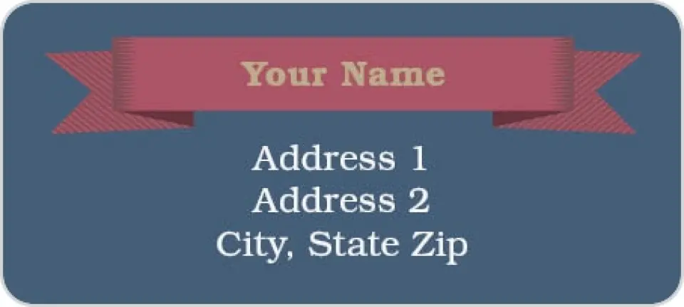 This is a 1" x 2¼" Address Label called Inspirational Quote with Banner printed in full color